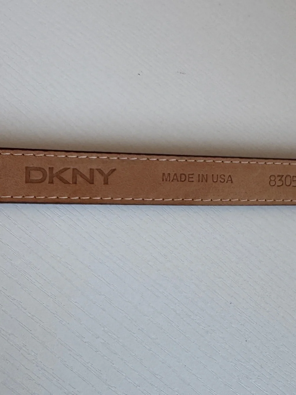 Vintage DKNY Embossed Red Calf Leather Belt Silver Buckle USA Ladies Small